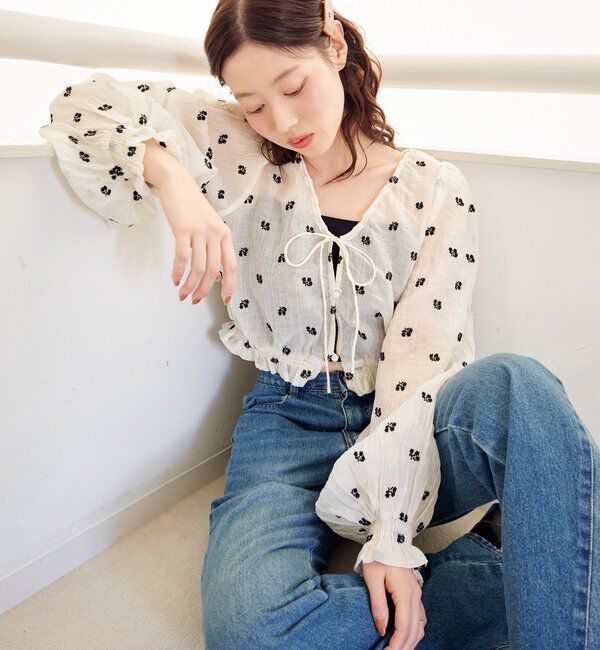  「フラワーステッチブラウス」|シャツ・ブラウス|