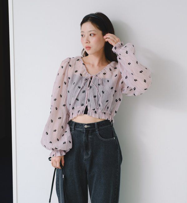  「フラワーステッチブラウス」|シャツ・ブラウス|
