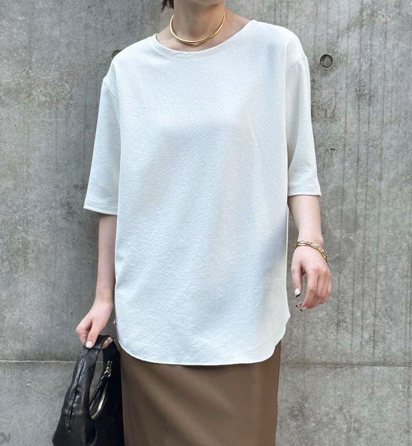  「バックスリットハーフスリーブブラウス」|シャツ・ブラウス|