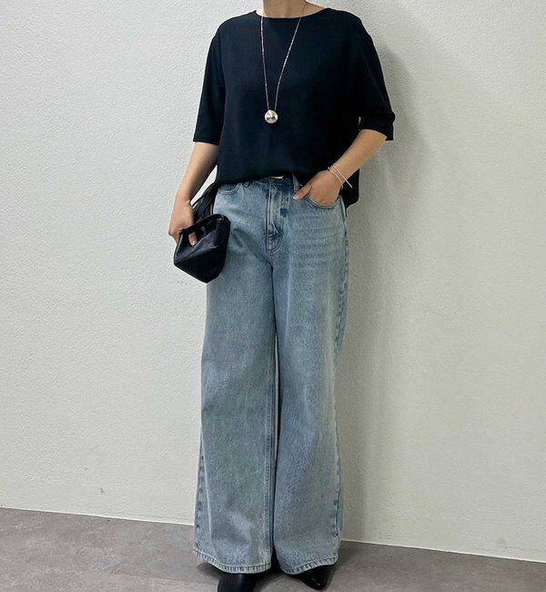  「バックスリットハーフスリーブブラウス」|シャツ・ブラウス|