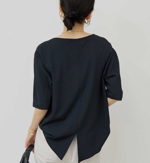  「バックスリットハーフスリーブブラウス」|シャツ・ブラウス|