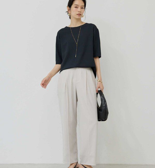  「バックスリットハーフスリーブブラウス」|シャツ・ブラウス|