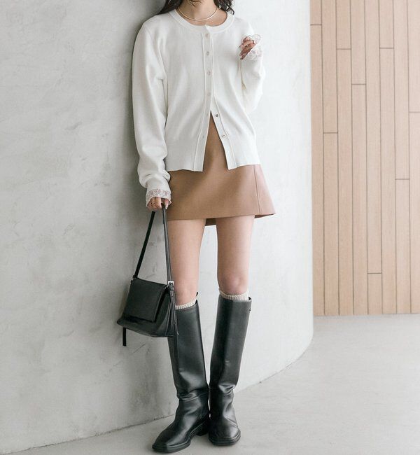  「フェイクレザーミニスカート」|スカート|