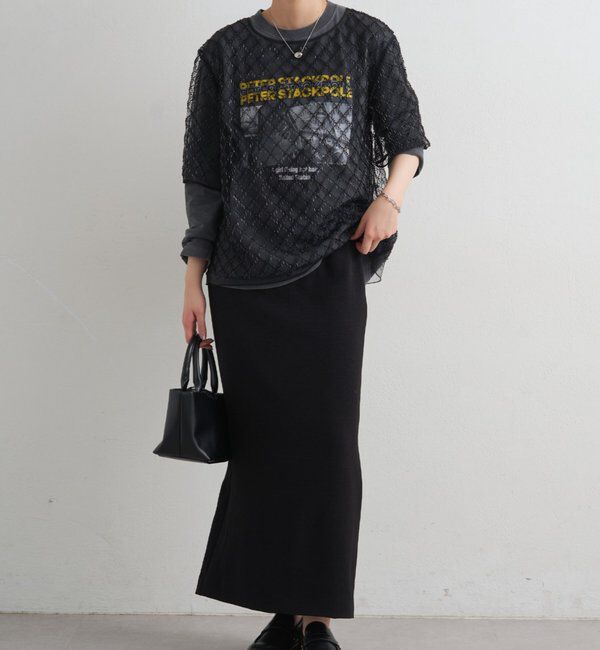  「ビーズシアーハーフスリーブブラウス」|シャツ・ブラウス|