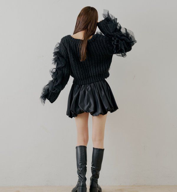  「【SALON by Chico】ランダムチュールドッキングニット」|ニット・セーター|