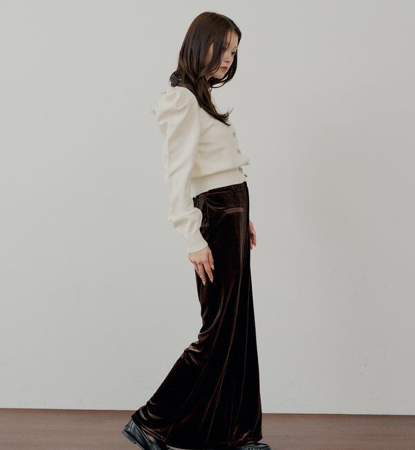  「【SALON by Chico】ビジューボタンパワショルデザインカーディガン」|カーディガン|