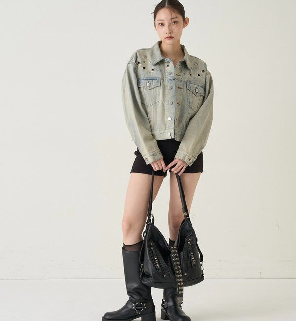  「【新色追加】2WAYドットスタッズリンプバッグ」|ショルダー・メッセンジャー|