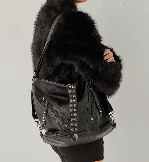  「【新色追加】2WAYドットスタッズリンプバッグ」|ショルダー・メッセンジャー|