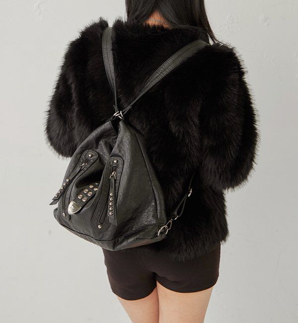  「【新色追加】2WAYドットスタッズリンプバッグ」|ショルダー・メッセンジャー|