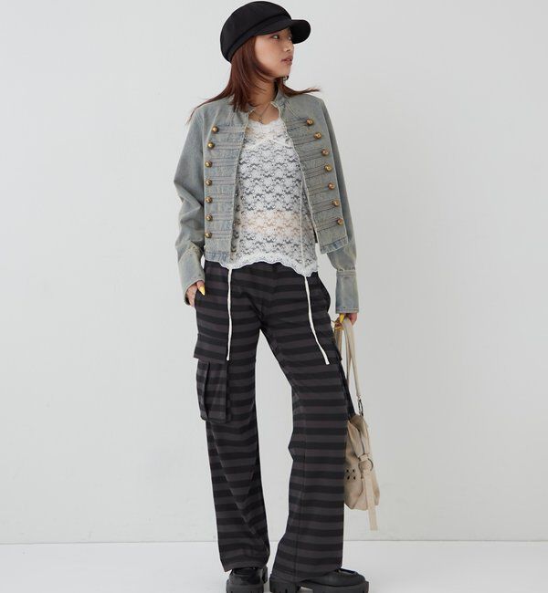  「カットボーダーカーゴパンツ」|チノ|