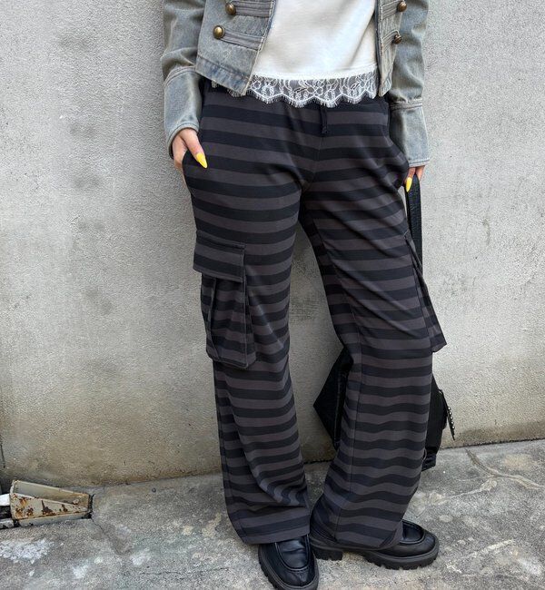 「カットボーダーカーゴパンツ」|チノ|