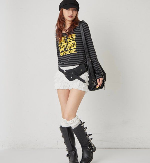  「【WEB限定】メッセージドットリングヘンリートップス」|Tシャツ・カットソー|