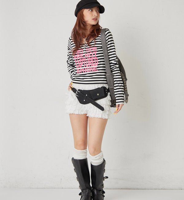  「【WEB限定】メッセージドットリングヘンリートップス」|Tシャツ・カットソー|