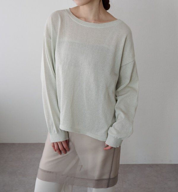  「シアーワイドニット」|ニット・セーター|ミント