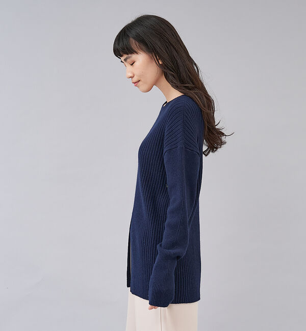 collex「【セットアップ対応】フロント スリット リブプルオーバー」|ニット・セーター|