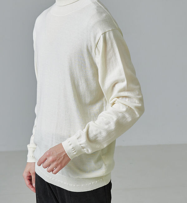 ABAHOUSE「【シルクの様な光沢】カシミヤ　タートルネック ニット」|ニット・セーター|