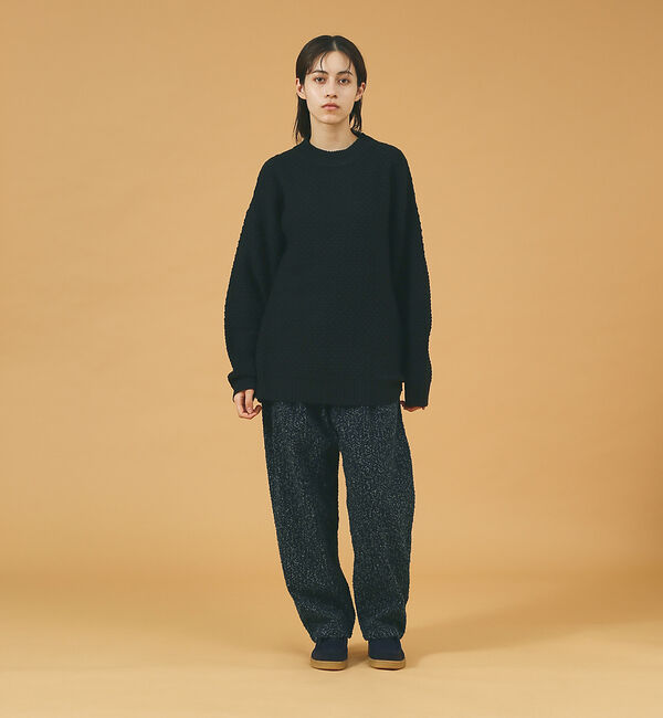 ABAHOUSE「【WEB限定】リップル編みモックネックニット/ アンサンブル/ユニセックス/Re」|ニット・セーター|