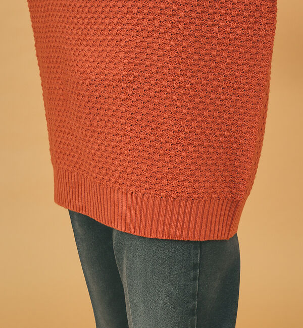 ABAHOUSE「【WEB限定】リップル編みモックネックニット/ アンサンブル/ユニセックス/Re」|ニット・セーター|