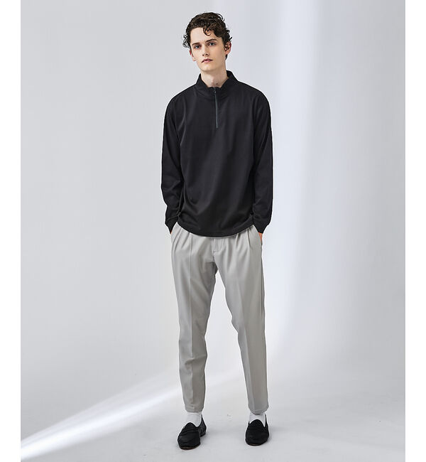 ABAHOUSE「【ハーフジップ】スムース ポンチ ロンT」|Tシャツ・カットソー|