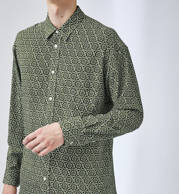 ABAHOUSE「フラワー小紋柄 長袖シャツ」|シャツ・ブラウス|