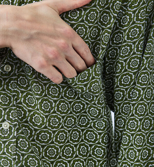 ABAHOUSE「フラワー小紋柄 長袖シャツ」|シャツ・ブラウス|