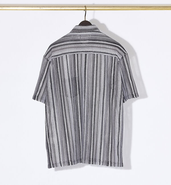 ABAHOUSE「【AH ABAHOUSE】透かし編み 半袖シャツ」|シャツ・ブラウス|
