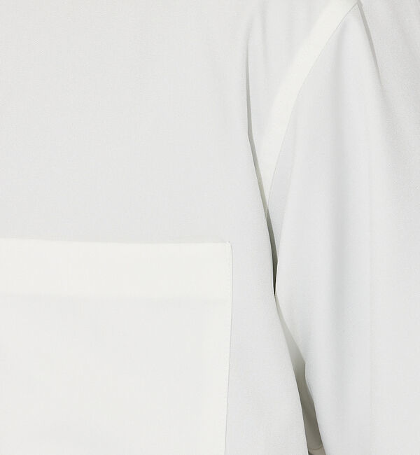 ABAHOUSE「【変形襟】トロミシャンブレー カラーレス 半袖シャツ / バンドカラー」|シャツ・ブラウス|