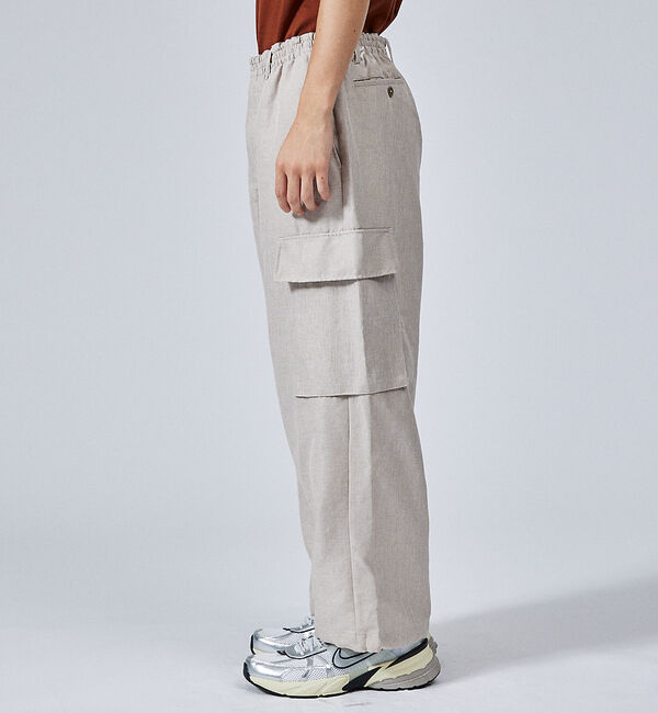 ABAHOUSE「【セットアップ対応】リネンライク カーゴパンツ / ワイドパンツ」|その他|