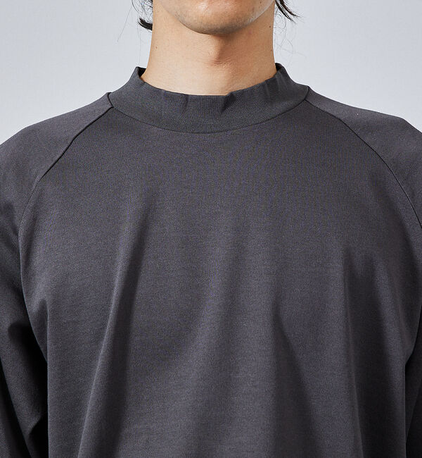 ABAHOUSE「【モックネック】度詰め天竺　ラグランスリーブＴシャツ」|Tシャツ・カットソー|