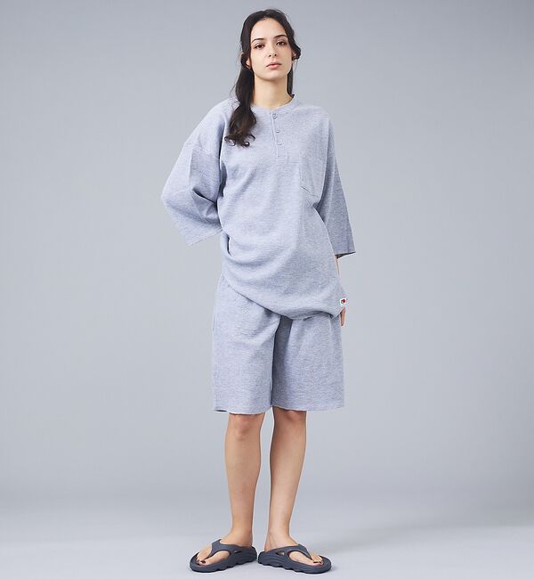 ABAHOUSE「【FRUIT OF THE LOOM/フルーツ・オブ・ザ・ルーム】ヘンリーワッフ」|Tシャツ・カットソー|グレー