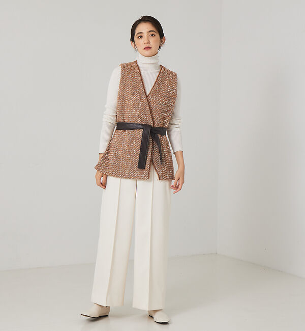 qualite「ツイードジレ」|ベスト・ジレ|