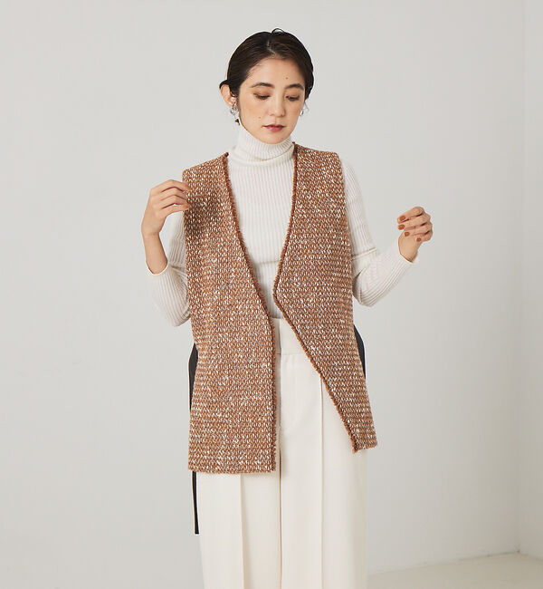 qualite「ツイードジレ」|ベスト・ジレ|