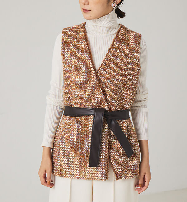 qualite「ツイードジレ」|ベスト・ジレ|