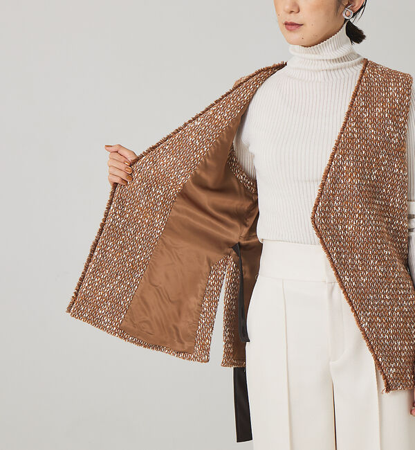 qualite「ツイードジレ」|ベスト・ジレ|