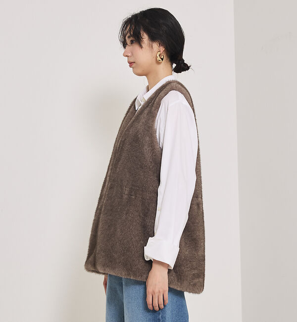 qualite「ミンクライクファージレ」|ベスト・ジレ|