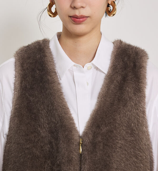 qualite「ミンクライクファージレ」|ベスト・ジレ|