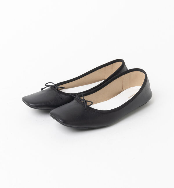 AU BANNISTER「ソフトスクエアトゥ バレエシューズ」|バレエシューズ|ブラック