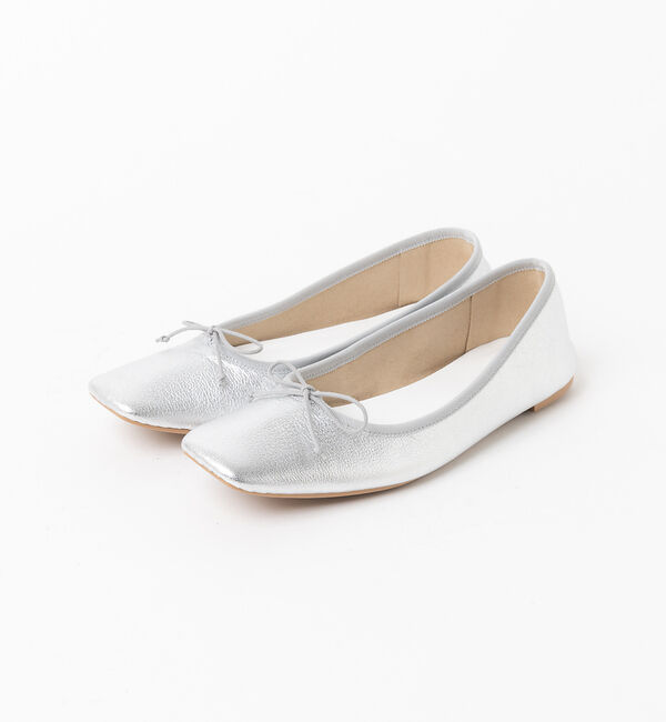 AU BANNISTER「ソフトスクエアトゥ バレエシューズ」|バレエシューズ|シルバー