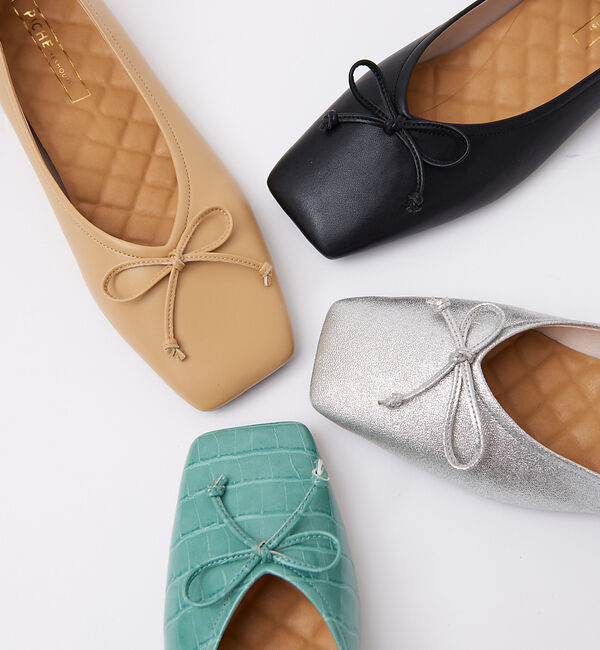 AU BANNISTER「【最高バレエ】スクエアトゥ バレエシューズ」|バレエシューズ|