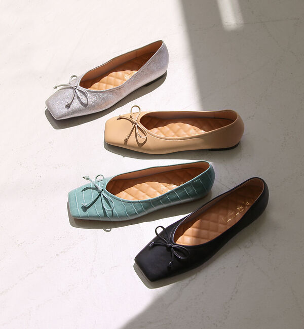 AU BANNISTER「【最高バレエ】スクエアトゥ バレエシューズ」|バレエシューズ|