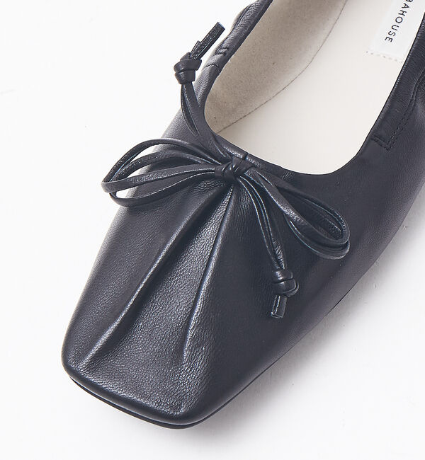 AU BANNISTER「シャーリング スクエアトゥ バレエシューズ」|バレエシューズ|