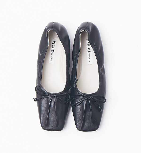 AU BANNISTER「シャーリング スクエアトゥ バレエシューズ」|バレエシューズ|