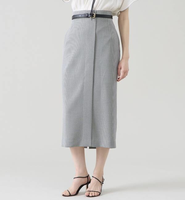 TIARA「シンプルタイトスカート（セットアップ可）」|スカート|ホワイト&times;ブラック