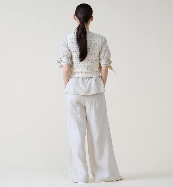 TIARA「クロシェライクベスト」|カーディガン|