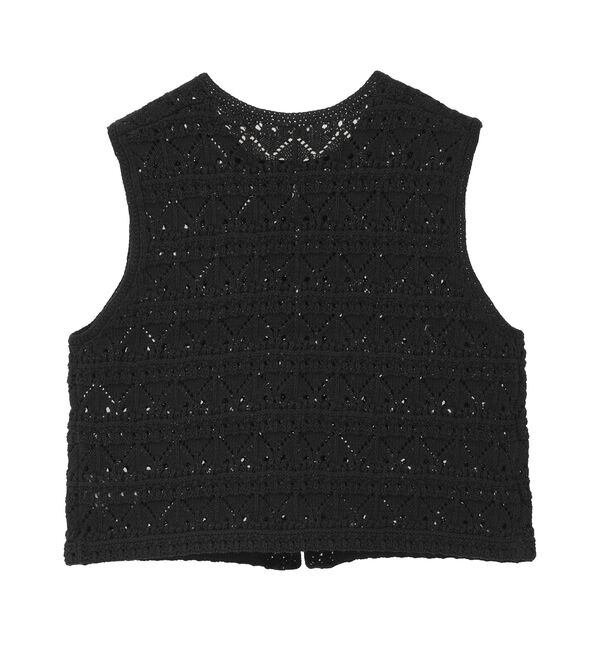 TIARA「クロシェライクベスト」|カーディガン|