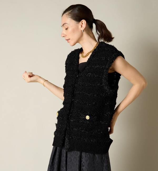 Liesse「ツイーディーニットベスト」|ベスト・ジレ|