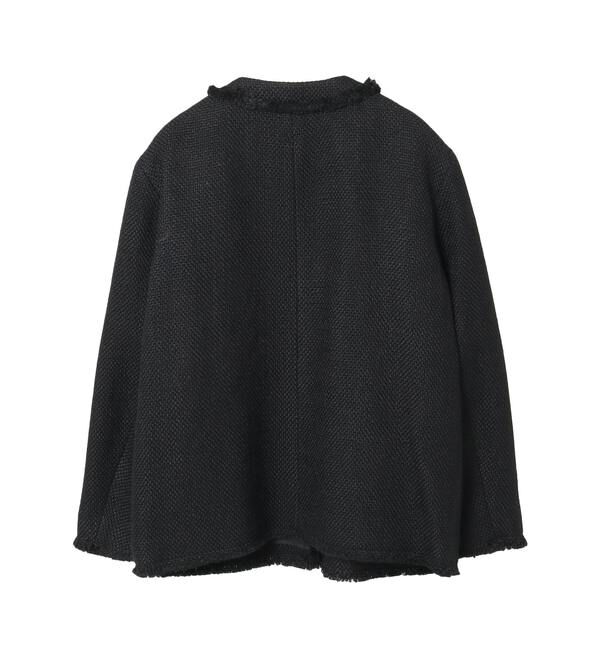 Liesse「フリンジノーカラーツイードジャケット」|ノーカラージャケット|