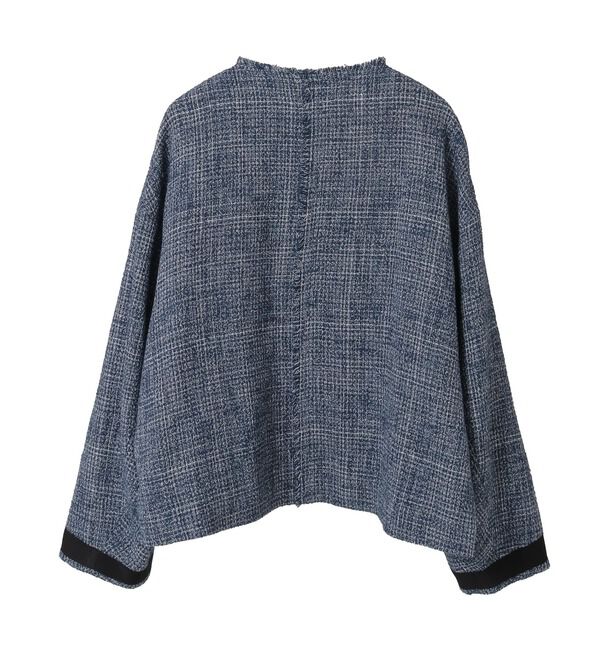 Liesse「ノーカラーツイードジャケット」|ノーカラージャケット|