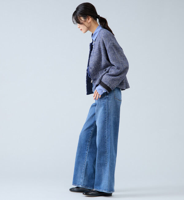 Liesse「ノーカラーツイードジャケット」|ノーカラージャケット|