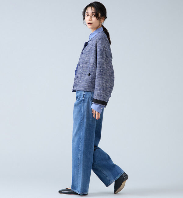 Liesse「ノーカラーツイードジャケット」|ノーカラージャケット|